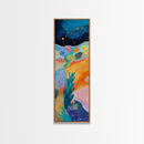 Vibrant Ocean, coastal decor, tropical wall art, octopus art, colorful beach painting, framed canvas print, nautical painting