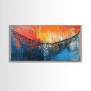 Fisherman’s Net, nautical decor, textured art, abstract painting, ocean painting, southwest wall art, Canvas Print, coastal painting