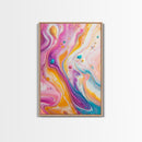 Fluid Art Painting, Psychedelic Wall Art, Colorful Abstract Art, Trippy Art, Bedroom Wall Art, Canvas Print, Swirl Paint Decor