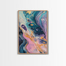 Galaxy Swirl, Sacred Geometry Wall Art, Teal Wall Art, Blue and Green Wall Art, Canvas Print, Abstract Art, Whimsical Art