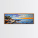 Sunset Coastal Escape Canvas Print, Scenic Ocean Landscape, Nature Wall Art, Beach House Decor, Vibrant Art, Living Room Art