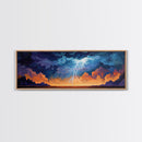 Lightning, Storm, Dramatic, Skyscape, Framed Canvas Print, Abstract Landscape Art, Dark Wall Art, Office Decor, Sky Painting