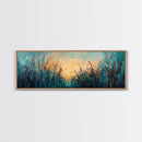 Wild Grass, Sunset Landscape Art, Serene Nature Painting, Farmhouse Wall Decor, Bedroom Wall Art, Home Print, Framed Canvas Print
