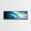 Turquoise Ocean Wave Canvas Print Coastal Photography Wall Art, Large Beach House Decor, Modern Living Room or Office Art, Gift Idea