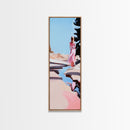 Woman, Sand Reflection, Dreamy Art, Canvas Print, Coastal Art, Minimalist Aesthetic, Soft Color Palette, Living Room Wall Art