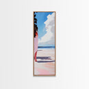 Beach Reflection, Coastal, Minimalist, Canvas Print, Modern Wall Art, Seaside Decor, Ocean Painting, Living Room Wall Art