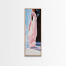 Flowing Dress, Elegant, Soft, Canvas Print, Feminine Art, Romantic Wall Decor, Modern Aesthetic, Pastel Minimalist Painting