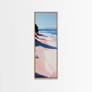 Coastal Shore, Beach Landscape, Ocean Wall Art, Framed Canvas Print, Modern Seascape, Minimalist Home Decor, Bedroom Print