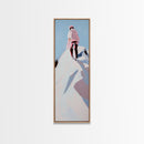 Mountain Climber, Winter Summit, Adventure Art, Framed Canvas Print, Minimalist Decor, Modern Office Art, Inspiring Wall Art, Gift Idea