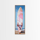 Surfboard Art, Beach Wall Decor, Coastal Living Print, Modern Summer Art, Minimalist Style, Framed Canvas Print, Ocean Lover Gift