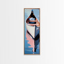 Canoe on Water, peaceful lake scene, wilderness art, adventure painting, modern minimalism, nature lover’s decor, framed canvas print