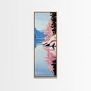 Lake Reflection Art, Serene Landscape, Nature Print, Framed Canvas Print, Minimalist Wall Decor, Living Room Art, Peaceful Aesthetic