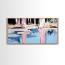 Forest Reflection, Water Landscape, Nature Wall Decor, Living Room Art, Minimalist Home Art, Canvas Print, Pastel Landscape, Zen Artwork