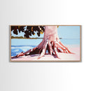 Coastal Tree Roots, Tropical Beach Art, Seaside Nature Print, Boho Coastal Decor, Nautical Wall Art, Living Room Canvas Print