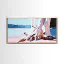Lake Reflection, Tranquil Water, Nature Art, Peaceful Landscape, Forest Painting, Serene Aesthetic, Modern Minimalist, Canvas Print