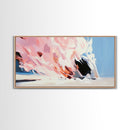 Pink Wave, Ocean Art, Abstract, Canvas Print, Coastal Wall Decor, Surreal Seascape, Beach House Accent, Modern Minimalist Style
