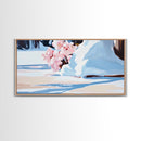 Snow Blossoms, Winter Floral Art, Canvas Print, Christmas Wall Decor, Elegant Wall Art, Nature Inspired Painting, Bedroom Wall Art