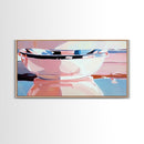 Reflections, Modern Bowl, Kitchen Wall Art, Minimalist Still Life, Pink Aesthetic, Framed Canvas Print, Abstract Home Decor, Pastel Art