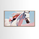 Wild Horse, Equestrian Art, Western Decor, Boho Wall Art, Pastel Painting, Framed Canvas Print, Bedroom Art, Farmhouse Aesthetic