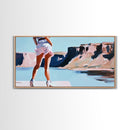 Desert Hike, Canyon View, Travel Photography Art, Adventure Aesthetic, Wanderlust Inspired Decor, Modern Boho Style, Framed Canvas Print