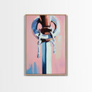Anchor Close-Up, Marine Theme Art, Boho Coastal Wall Decor, Nautical Abstract Art, Framed Canvas Print, Minimalist Ocean Home Decor