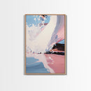 Ocean Wave, Surfer Wall Art, Framed Canvas Print, Abstract Coastal Decor, Modern Beach Painting, Summer Vibes Artwork, Surf Art
