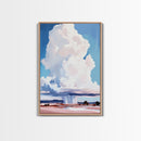 Storm Clouds, Dramatic Sky Art, Framed Canvas Print, Landscape Decor, Moody Weather Painting, Nature Artwork, Living Room Aesthetic
