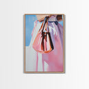 Fashion Purse, Chic Modern Decor, Feminine Aesthetic, Trendy Wall Art, Fashion Illustration, Canvas Print, Framed Canvas Print