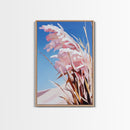 Windblown Grass, Beach Prairie Art, Coastal Breeze Print, Framed Canvas Print, Neutral Minimalist Decor, Modern Nature Wall Art