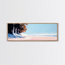 Tranquil Horizon, Minimalist Seascape, Coastal Escape, Soft Pastel Beach, Canvas Print, Relaxing Living Room Wall Art, Boho Decor