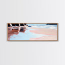Hand Reflection, Abstract Art, Soft Blues, Pink Hues, Framed Canvas Print, Contemporary Wall Art, Bedroom Decor, Zen Aesthetic