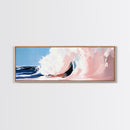 Rolling Wave, Ocean Motion, Coastal Energy, Surf Aesthetic, Canvas Print, Modern Beach Art, Living Room Wall Art, Nautical Decor
