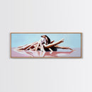 Nature Reflection, Surreal Landscape, Dreamy Water, Modern Canvas Print, Living Room Wall Art, Minimalist Art, Soft Color Aesthetic