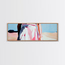 Elegant Woman Art, Feminine Abstract, Fashion Wall Decor, Modern Framed Canvas Print, Pastel Painting, Bedroom or Dressing Room Art
