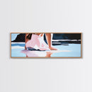 Reflections, Beach Walk, Minimalist Art, Framed Canvas Print, Modern Wall Art, Relaxing Decor, Contemporary Home, Living Room Artwork