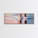 Ocean Steps, Abstract Beach Art, Minimalist Seaside, Framed Canvas Print, Water Reflection Wall Art, Coastal Living Decor, Boho Beach