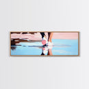 Water Walk, Reflection Art, Modern Coastal, Canvas Print, Beach Aesthetic Wall Art, Minimalist Water Painting, Soft Pastel Seaside Art