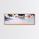 Riverbank Scene, Tranquil Water, Nature Landscape, Minimalist Water Reflection, Boho Earthy Decor, Relaxing Wall Art, Canvas Print