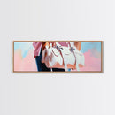 Pink Handbag, Fashion Wall Art, Feminine Aesthetic, Chic Decor, Framed Canvas Print, Modern Bedroom Art, Minimalist Artwork
