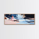 Riverside Serenity, Tranquil Landscape, Nature Lover Decor, Zen Aesthetic, Framed Canvas Print, Rustic Living Room Wall Art