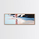 Reflection, Beach Walk, Minimalist Art, Framed Canvas Print, Coastal Decor, Ocean Wall Art, Boho Art, Bedroom Wall Art, Relaxing Aesthetic