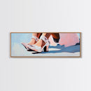 Heels, Fashion Art, Elegant Winter, Canvas Print, Feminine Aesthetic, Stylish Wall Art, Pastel Decor, Modern Bedroom Art