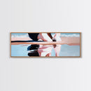 Sunset Reflection, Beach Art, Ocean Painting, Framed Canvas Print, Coastal Wall Art, Living Room Decor, Modern Minimalist Home Style