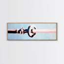 Sailboat Knot, Nautical Theme, Ocean Life, Framed Canvas Print, Coastal Home Decor, Minimalist Seaside Art, Beach House Wall Art