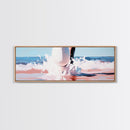 Coastal Serenity, Ocean View, Beach Art, Framed Canvas Print, Minimalist Coastal Decor, Seaside Painting, Nautical Home Wall Art