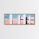 White Fence, Pastel Horizon, Modern Country Art, Minimalist Home Decor, Canvas Print, Farmhouse Wall Art, Soft Neutral Tones, Elegant Art