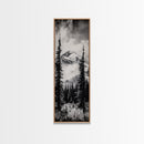 Snowy Mountains, Black and White, Misty Pines, Canvas Print, Winter Wall Art, Nature Photography, Lodge Decor, Cabin Wall Art