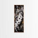 Spotted Lizard, Nature Wildlife, Animal Art, Black White Reptile, Rustic Wall Decor, Unique Home Art, Framed Canvas Print
