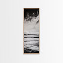 Monochrome Seascape, Minimalist Ocean Art, Black White Canvas Print, Coastal Home Decor, Large Wall Art, Beach Painting, Modern Artwork