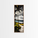 Tropical Beach, Palm Tree, Ocean View, Coastal Wall Art, Canvas Print, Beach House Decor, Modern Wall Art, Living Room Art